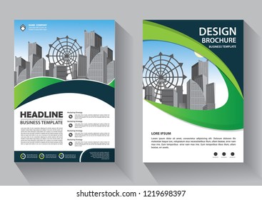 Brochure template layout, cover design annual report, magazine, flyer or booklet in A4 with blue geometric shapes on polygonal background