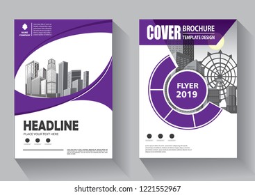 Brochure template layout, cover design annual report, magazine, flyer or booklet in A4 with blue geometric shapes on polygonal background
