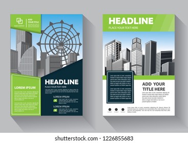 Brochure template layout, cover design annual report, magazine, flyer or booklet in A4 with blue geometric shapes on polygonal background