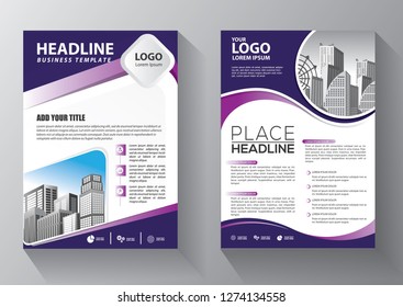 Brochure template layout, cover design annual report, magazine, flyer or booklet in A4 with blue geometric shapes on polygonal background