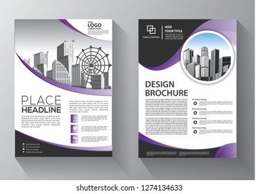 Brochure template layout, cover design annual report, magazine, flyer or booklet in A4 with blue geometric shapes on polygonal background