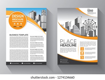 Brochure template layout, cover design annual report, magazine, flyer or booklet in A4 with blue geometric shapes on polygonal background