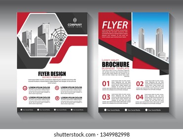 Brochure template layout, cover design annual report, magazine, flyer or booklet in A4 with blue geometric shapes on polygonal background