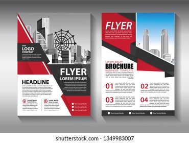 Brochure template layout, cover design annual report, magazine, flyer or booklet in A4 with blue geometric shapes on polygonal background