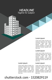 Brochure template layout, cover design annual report,White and gray background