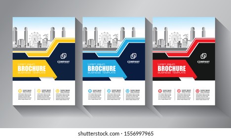 Brochure template layout, cover design annual report, magazine, flyer or booklet background