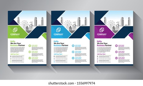 Brochure template layout, cover design annual report, magazine, flyer or booklet background