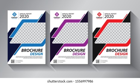 Brochure template layout, cover design annual report, magazine, flyer or booklet background