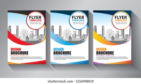 Brochure template layout, cover design annual report, magazine, flyer or booklet background