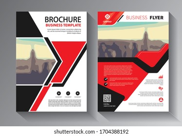 Brochure template layout, cover design annual report, magazine, flyer or booklet background