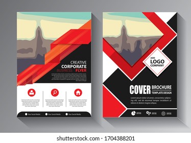 Brochure template layout, cover design annual report, magazine, flyer or booklet background