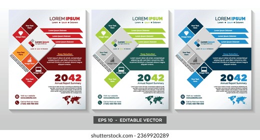 Brochure template layout, cover design annual report, magazine, flyer in A4 with colourful Abstract design