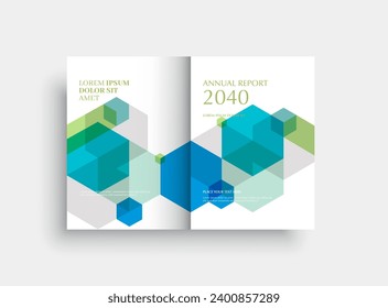 Brochure template layout, cover design annual report.