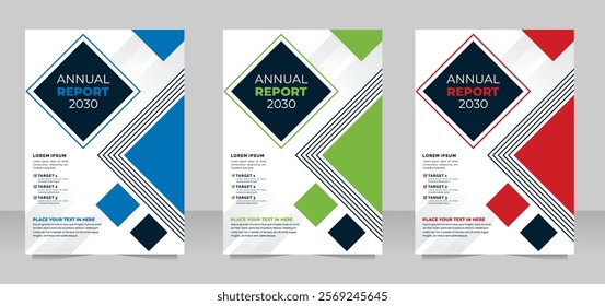 Brochure template layout cover design annual report 
