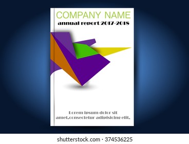 Brochure template layout, cover design annual report, magazine, flyer or booklet in A4 background. Vector Illustration.