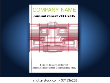Brochure template layout, cover design annual report, magazine, flyer or booklet in A4 background. Vector Illustration.