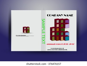 Brochure template layout, cover design annual report, magazine, flyer or booklet in A4 with color cross abstract background. Vector Illustration.
