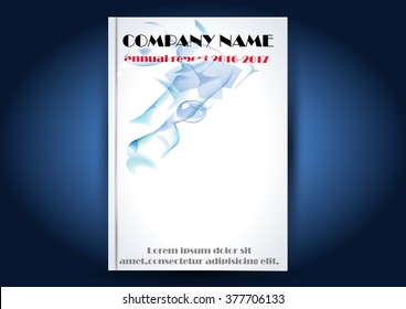 Brochure template layout, cover design annual report, magazine, flyer or booklet in A4 with blue wave technology abstract background. Vector Illustration.