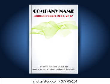 Brochure template layout, cover design annual report, magazine, flyer or booklet in A4 with green wave technology abstract background. Vector Illustration. 