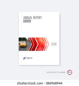 Brochure template layout, cover design annual report, magazine, flyer or booklet in A4 with dynamic arrows and geometric shapes on polygonal background. Vector Illustration.