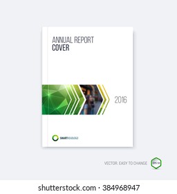 Brochure template layout, cover design annual report, magazine, flyer or booklet in A4 with dynamic arrows and geometric shapes on polygonal background. Vector Illustration.