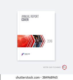 Brochure template layout, cover design annual report, magazine, flyer or booklet in A4 with dynamic arrows and geometric shapes on polygonal background. Vector Illustration.