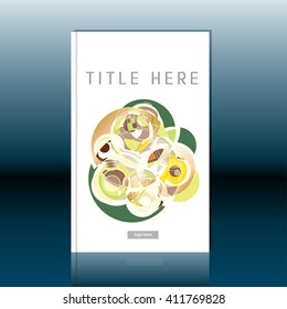 Brochure template layout, cover design annual report, magazine or booklet in A4 or in A5. Vector Illustration. Geometric cover design. Flyer template. Brochure abstract design. Brochure background