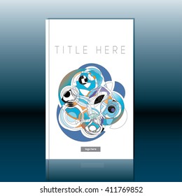 Brochure template layout, cover design annual report, magazine or booklet in A4 or in A5. Vector Illustration. Geometric cover design. Flyer template. Brochure abstract design. Brochure background