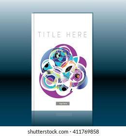 Brochure template layout, cover design annual report, magazine or booklet in A4 or in A5. Vector Illustration. Geometric cover design. Flyer template. Brochure abstract design. Brochure background