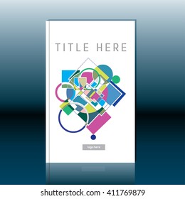 Brochure template layout, cover design annual report, magazine or booklet in A4 or in A5. Vector Illustration. Geometric cover design. Flyer template. Brochure abstract design. Brochure background