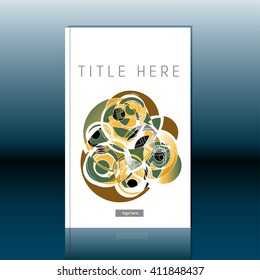 Brochure template layout, cover design annual report, magazine or booklet in A4 or in A5. Vector Illustration. Geometric cover design. Flyer template. Brochure abstract design. Brochure background