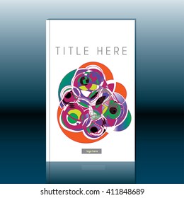 Brochure template layout, cover design annual report, magazine or booklet in A4 or in A5. Vector Illustration. Geometric cover design. Flyer template. Brochure abstract design. Brochure background