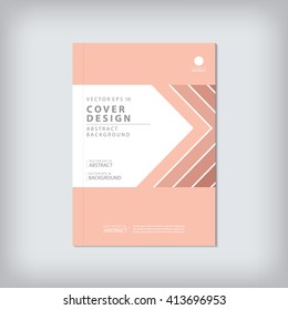 Brochure template layout, cover design annual report, magazine, flyer or booklet in A4 with blue geometric shapes bar line and arrow background. Vector Illustration.