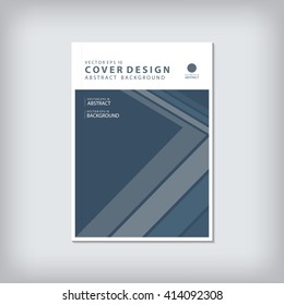 Brochure template layout, cover design annual report, magazine, flyer or booklet in A4 with blue geometric shapes bar line and arrow background. Vector Illustration.