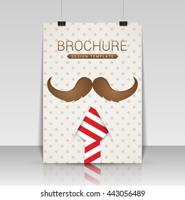 Brochure template layout, cover design annual report, magazine, flyer or booklet in A4. Gentleman style. Vector Illustration