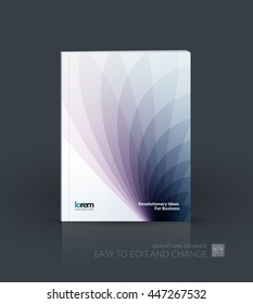 Brochure template layout, cover design annual report, magazine, flyer or booklet in A4 with soft wave flower shapes for business and beauty template with beautiful overlap effect. Vector.