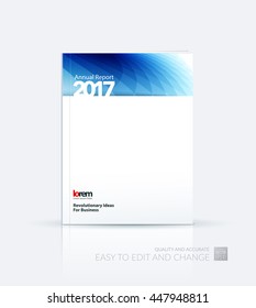 Brochure template layout, cover design annual report, magazine, flyer or booklet in A4 with blue soft wave flower shapes for business and beauty template with beautiful overlap effect. Vector.