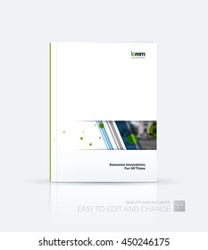 Brochure template layout, cover design annual report, magazine, flyer or booklet in A4 with grid, mesh, dots and lines for business books with communication and connection concept. Vector.