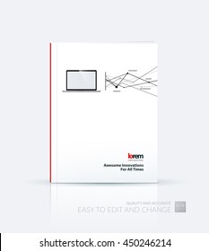 Brochure template layout, cover design annual report, magazine, flyer or booklet in A4 with grid, mesh, dots and lines for business books with communication and connection concept. Vector.