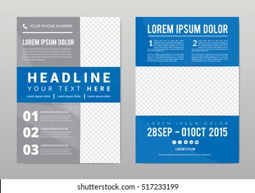 Brochure template layout, cover design annual report, magazine, flyer in A4