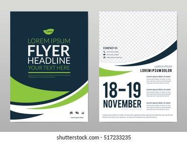 Brochure template layout, cover design annual report, magazine, flyer in A4