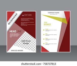 Brochure template layout, cover design annual report, magazine, flyer in A4 for business and sale shopping. Vector