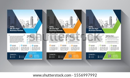 Brochure template layout, cover design annual report, magazine, flyer or booklet background