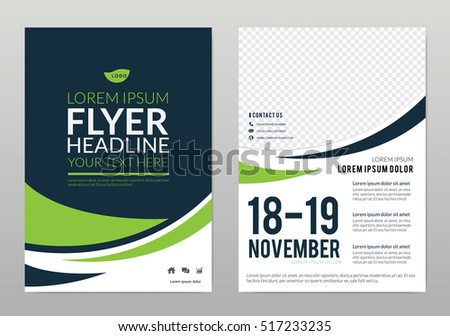 Brochure template layout, cover design annual report, magazine, flyer in A4