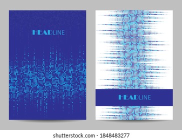 Brochure template layout design. Abstract dotted background.