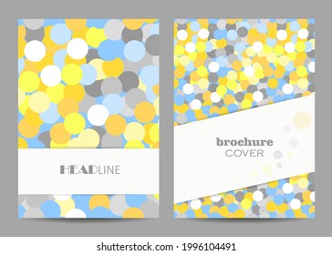 Diseño de diseño de plantilla de folleto. Fondo abstracto con círculos de colores