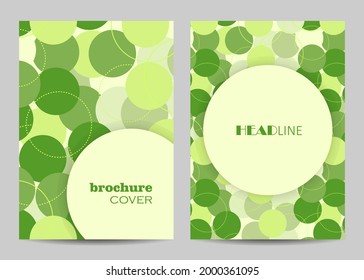 Brochure template layout design. Abstract background with the colored circles