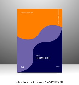 Broschüre Vorlagendesign. Geschäftsbericht, Katalog, Corporate Business. Einfacher Flyer Promotion. Magazin. Vektor-Abbildung