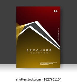Broschüre Vorlagenlayout Design. Geschäftsbericht, Katalog, Corporate Business. Einfache Flugwerbung. Magazin. Vektorgrafik
