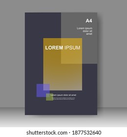 Broschüre Vorlagenlayout Design. Geschäftsbericht, Katalog, Corporate Business. Einfache Flugwerbung. Magazin. Vektorgrafik